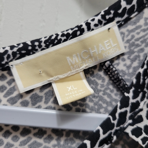 Michael Kors Dress XL Extra Large Black White Stretch A Line EUC - Picture 4 of 8